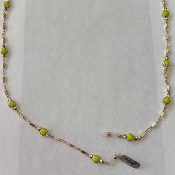 Anthropologie Black Diamond Gemstone and Gold Plated Chain Eyewear!!🔥🔥🔥 - Picture 5 of 16